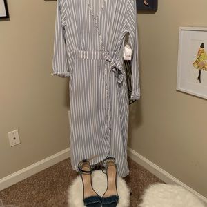 New Blue and White long dress